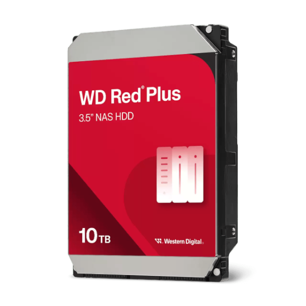 דיסק פנימי WD Red Plus NAS 10TB HDD 5400RPM 256MB Cache SATA III