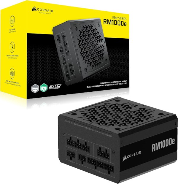 ספק כוח Corsair RM1000e Fully Mudular 80Plus Gold ATX PSU ATX3.1