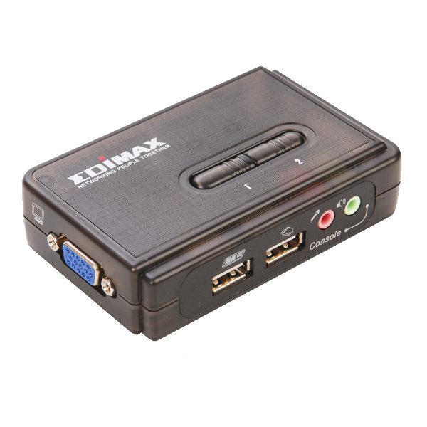 קופסאת מיתוג לשני מחשבים EDIMAX USB TO USB AND SOUND KVM