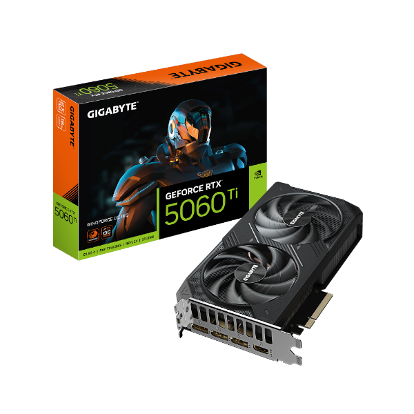 כרטיס מסך Gigabyte RTX 5060 Ti WindForce 2 OC 16GB
