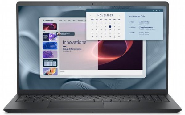 מחשב נייד Dell PV1520 i7-1335U 16GB 512Nvme 15.6 DOS Black 3YOS