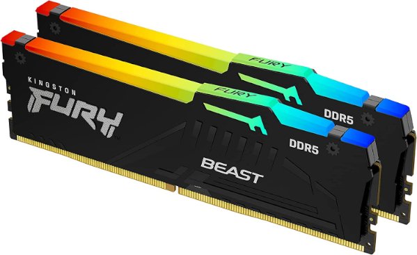 ז.לנייח KINGSTON FURY BEAST RGB 128GB 2X64GB 5600MHZ CL40 EXPO/XM