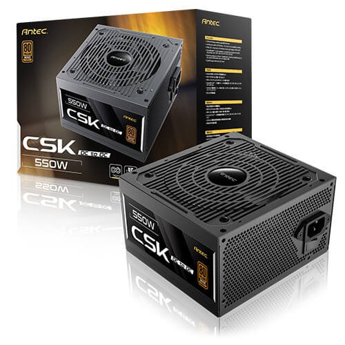 ספק כוח Antec CSK 550DC 550W ATX Non-Modular PSU 80 plus Bronze